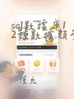sql数据库12种数据类型
