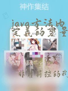 java方法内定义的变量