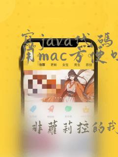 写java代码用mac方便吗