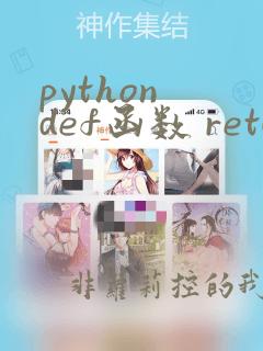 python def函数 return