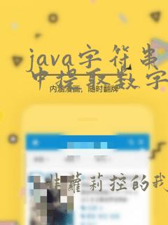 java字符串中提取数字