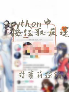 python中按位取反运算符