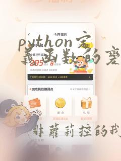 python定义函数的变量