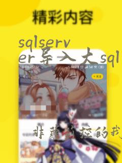 sqlserver导入大sql文件