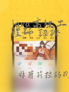 java高级工程师 认证