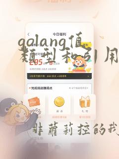 golang值类型和引用类型