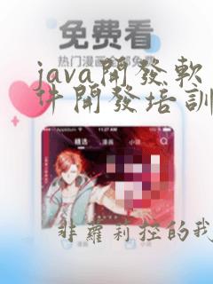 java开发软件开发培训