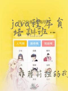 java程序员 培训班