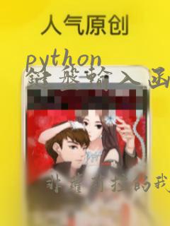 python 键盘输入函数