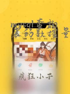 mysql查询表的数据量