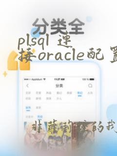 plsql 连接oracle配置