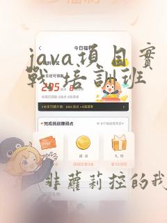 java项目实战 培训班