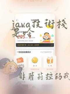 java技术栈是啥