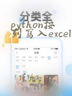 python按列写入excel