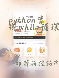 python实现while循环