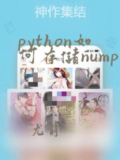 python如何存储numpy数组