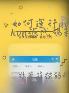 如何运行python源代码程序