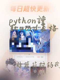 python读取word表格写入excel