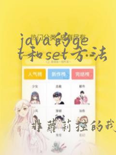 java的get和set方法