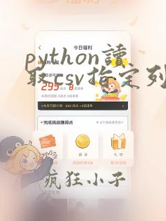 python读取csv指定列