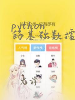 python 的基础数据类型