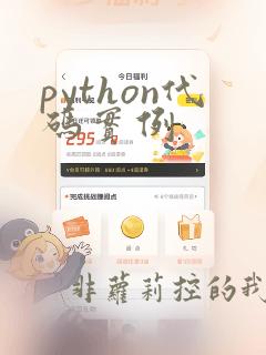 python代码实例