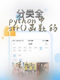 python中str()函数的作用
