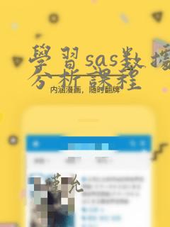 学习sas数据分析课程