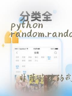 python random.random()