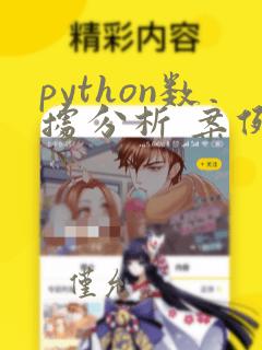 python数据分析 案例