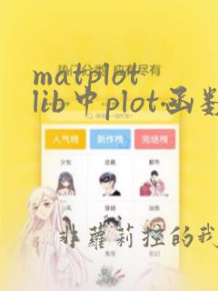 matplotlib中plot函数用法