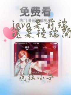 java是前端还是后端开发的