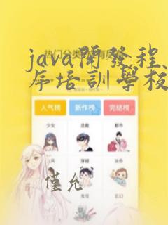 java开发程序培训学校