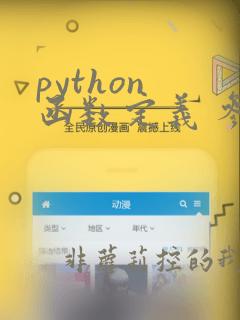 python 函数定义 参数