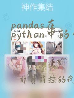 pandas在python中的作用
