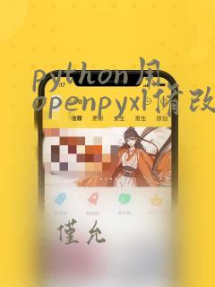 python用openpyxl修改已有excel