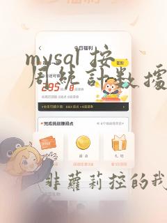 mysql 按周统计数据