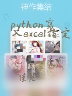 python写入excel指定单元格