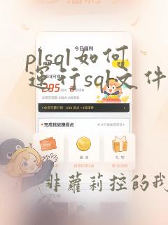 plsql如何运行sql文件