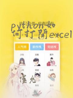 python如何打开excel文件
