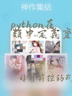 python在类中定义变量