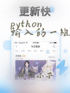 python 输入的一组数据成为列表