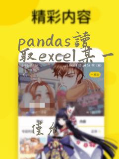 pandas读取excel某一列