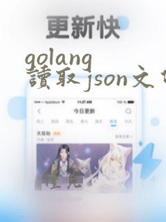 golang 读取json文件