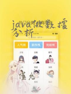 java做数据分析