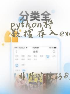 python将数据存入excel