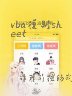 vba复制sheet