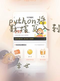 python将数据写入到excel