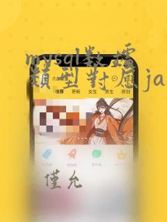 mysql数据类型对应java