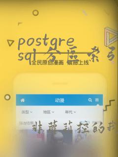 postgresql 分区索引